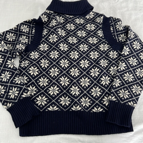 Vintage 1990s Polo Jeans Ralph Lauren Snowflake Knitted Sweater - Picture 4 of 7